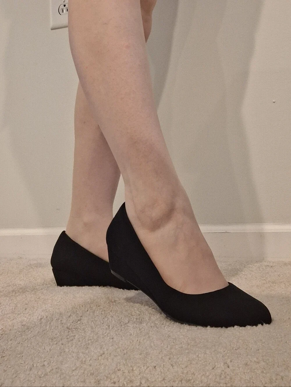 Dream Paris Black Wedge Pump